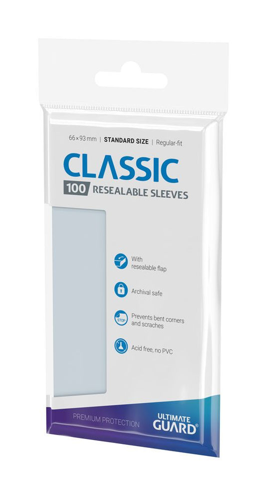 Ultimate Guard Classic Sleeves Standard Size (100) - Resealable Ultimate Guard