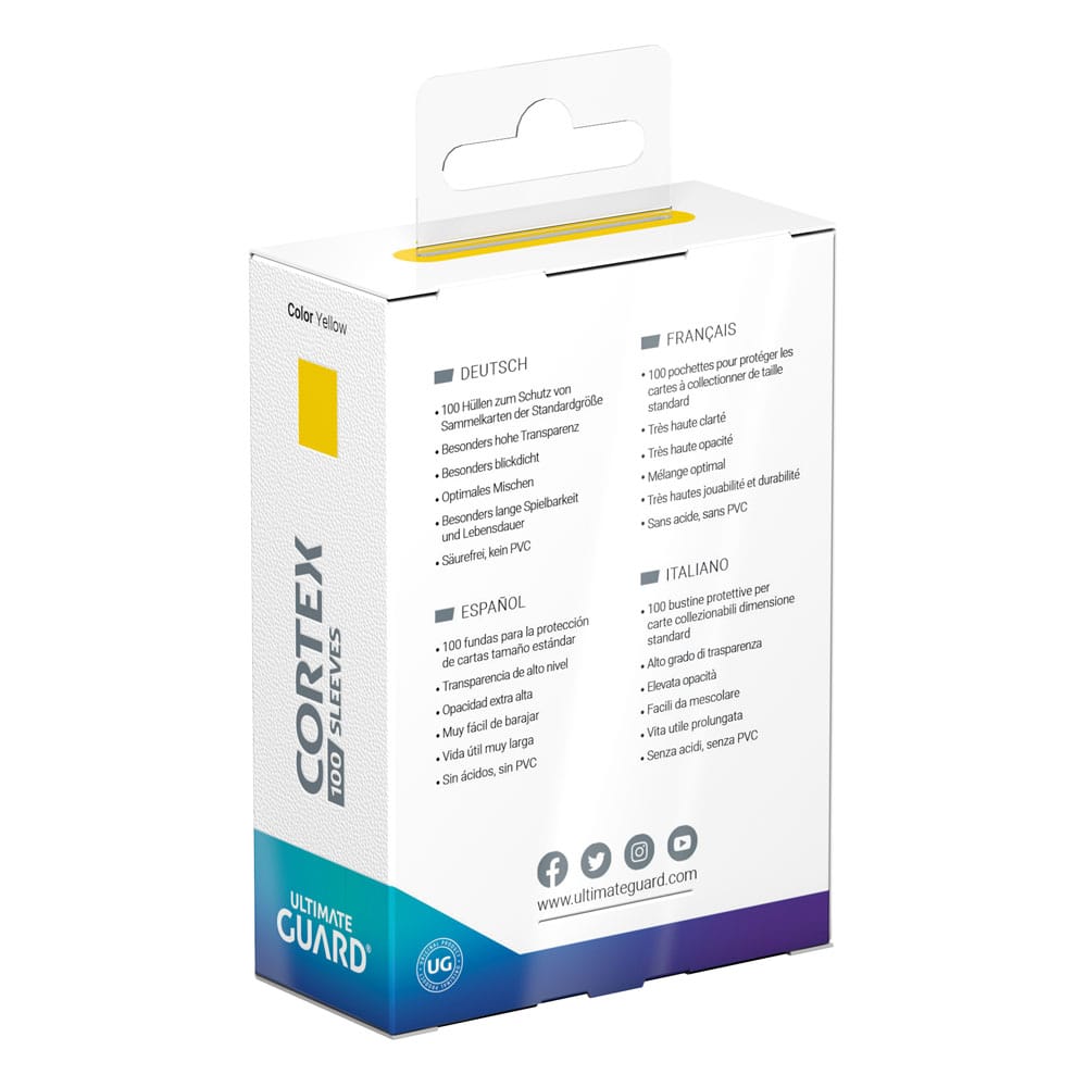 Ultimate Guard Cortex Sleeves Standard Size (100) - Yellow Ultimate Guard