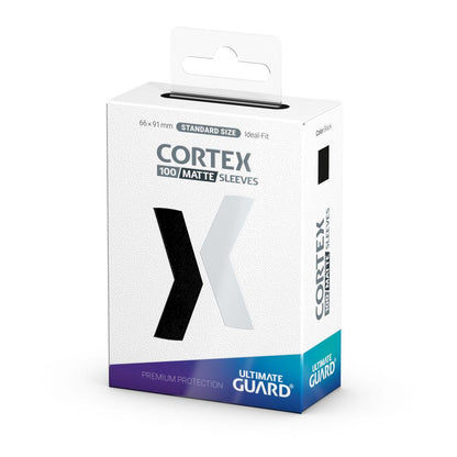 Ultimate Guard Cortex Sleeves Matte Standard Size (100) - Black Ultimate Guard