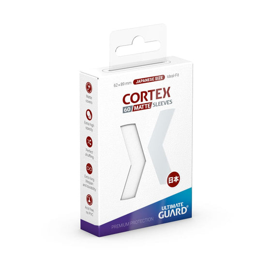 Ultimate Guard Cortex Sleeves Matte Japanese Size (60) - White Ultimate Guard