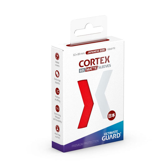Ultimate Guard Cortex Sleeves Matte Japanese Size (60) - Red Ultimate Guard