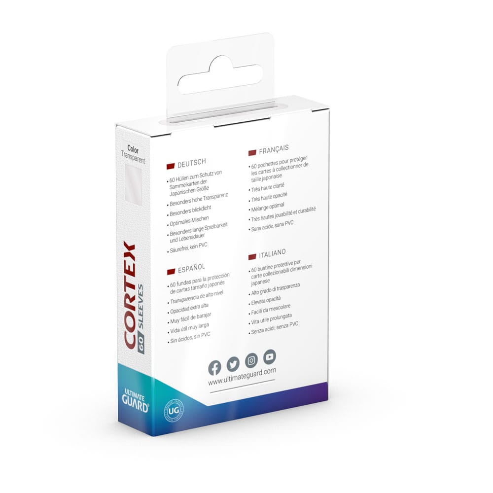 Ultimate Guard Cortex Sleeves Japanese Size (60) - Transparent Ultimate Guard