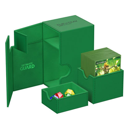 Ultimate Guard Flip’n’Tray 80+ Xenoskin - Green Card Boxes