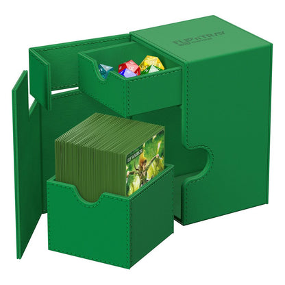 Ultimate Guard Flip'n'Tray 100+ Xenoskin - Green Ultimate Guard