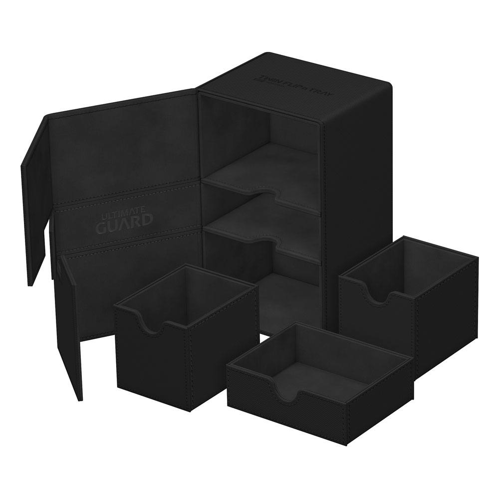 Ultimate Guard Twin Flip'n'Tray 160+ Xenoskin - Black Ultimate Guard