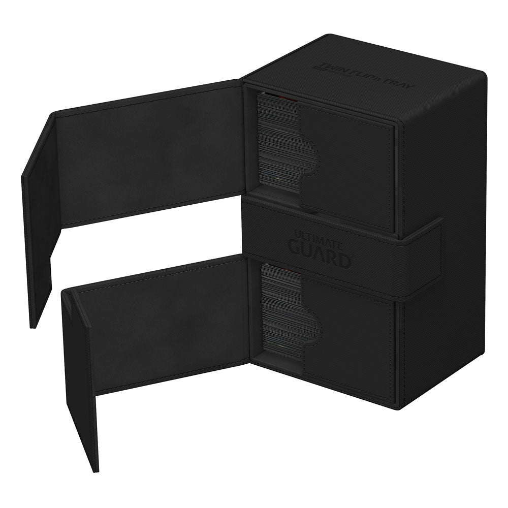 Ultimate Guard Twin Flip'n'Tray 160+ Xenoskin - Black Ultimate Guard
