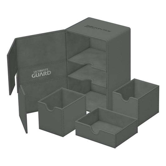 Ultimate Guard Twin Flip’n’Tray 160+ Xenoskin - Grey Card Boxes