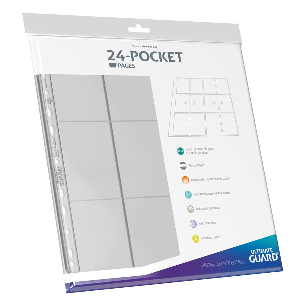 Ultimate Guard 24-Pocket QuadRow Pages Side-Loading (10) - Transparent Ultimate Guard