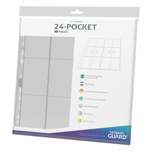 Ultimate Guard 24-Pocket QuadRow Pages Side-Loading (10) - Transparent Ultimate Guard