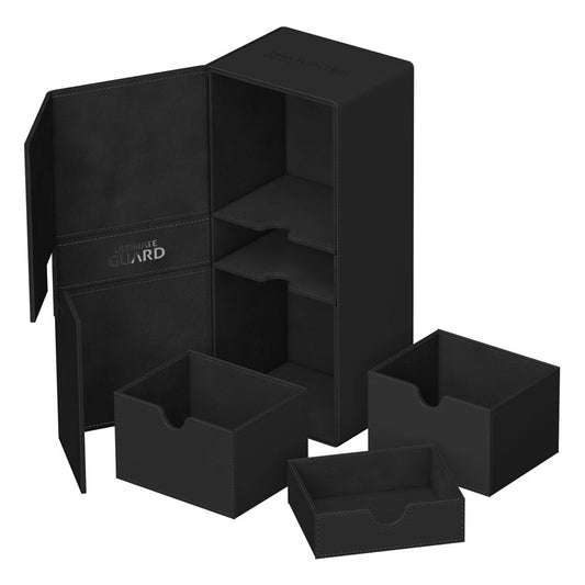 Ultimate Guard Twin Flip'n'Tray 266+ Xenoskin - Black Ultimate Guard