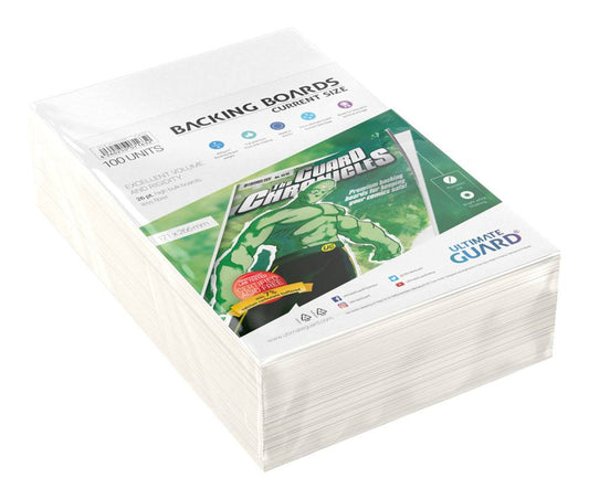 Ultimate Guard Comic Backing Boards (100) - Current Size Ultimate Guard