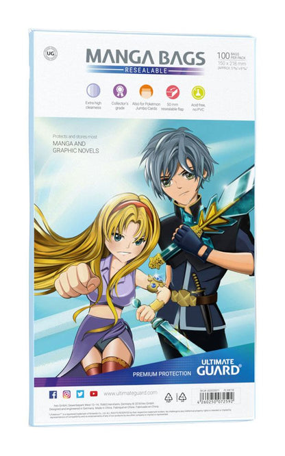 Ultimate Guard Manga Bags Resealable (100) Ultimate Guard