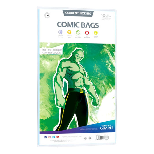 Ultimate Guard Comic Bags Standard (100) - Current Size Big Ultimate Guard