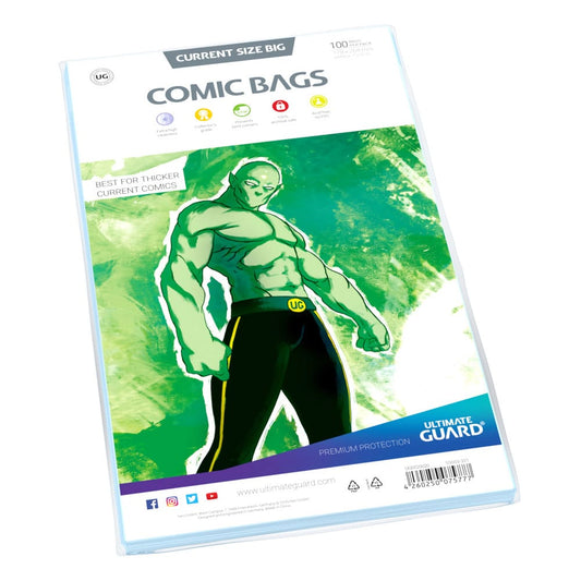 Ultimate Guard Comic Bags Standard (100) - Current Size Big Ultimate Guard