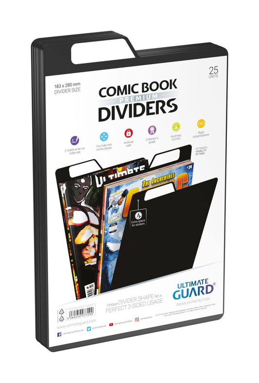 Ultimate Guard Comic Book Dividers (25) - Black Ultimate Guard