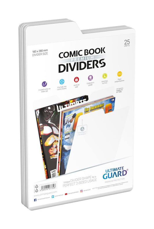 Ultimate Guard Comic Book Dividers (25) - White Ultimate Guard
