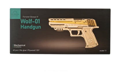 Ugears 3D Wooden Puzzle Wolf-01 Handgun