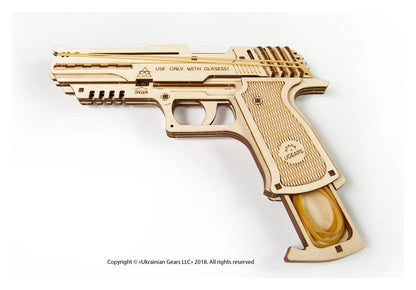 Ugears 3D Wooden Puzzle Wolf-01 Handgun