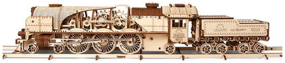 Ugears 3D Wooden Puzzle V-Express Steam Train with Tender