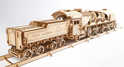 Ugears 3D Wooden Puzzle V-Express Steam Train with Tender