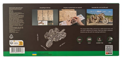 Ugears 3D Wooden Puzzle Scrambler UGR-10 with sidecar