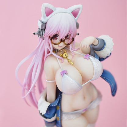 Super Sonico PVC Figure White Cat Ver. (Reissue) 27 cm