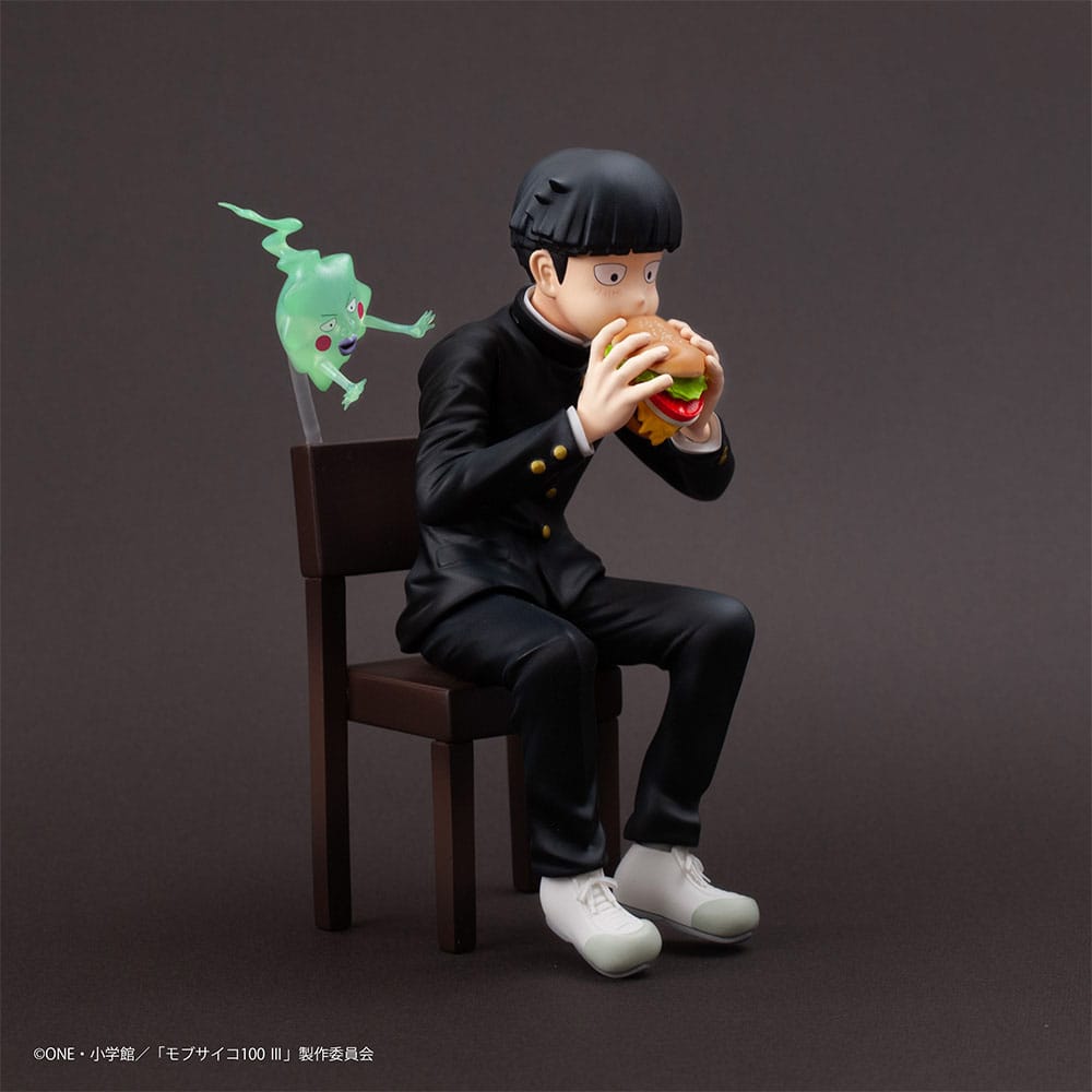 Mob Psycho 100 III x Bunbougu Cafe 2022 PVC Statue Shigeo Kageyama & Ekubo 13 cm