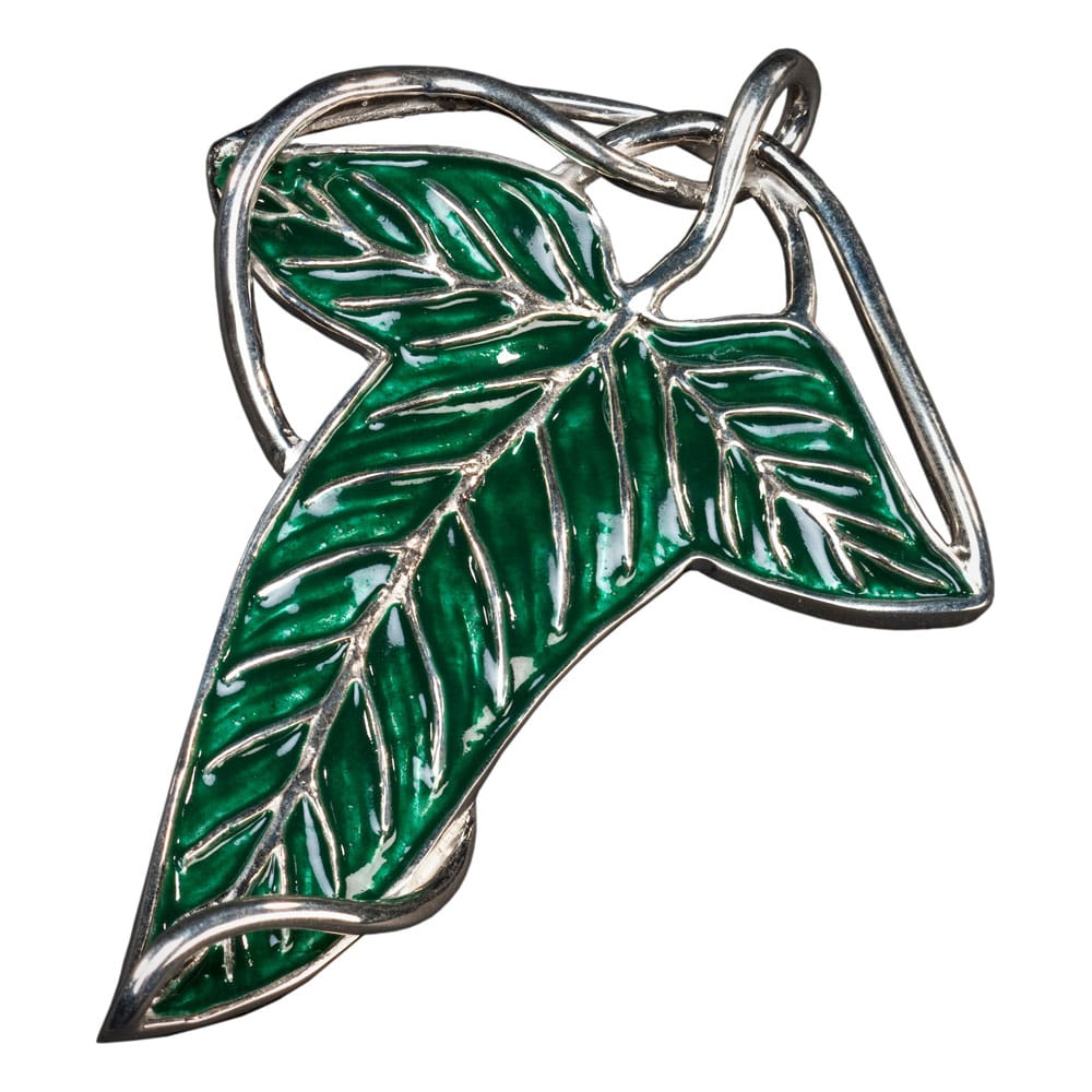 Lord of the Rings Replica 1/1 Elven Leaf Brooch & Chain (Sterling Silver) Weta Workshop