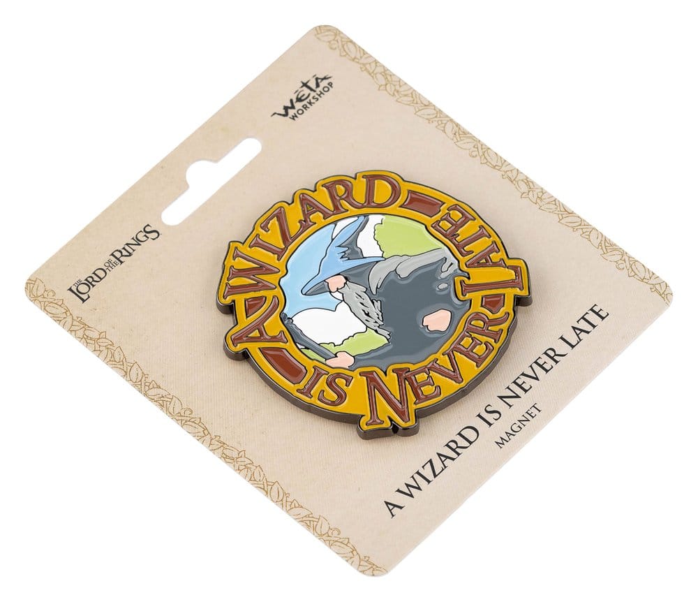 Lord of the Rings Magnet A Wizard Is Never Late (Enamel) 7 cm