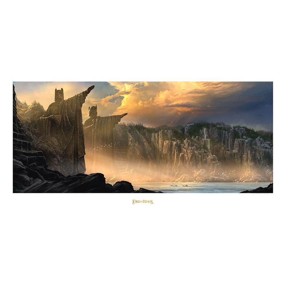 Lord of the Rings Art Print The Argonath - Pillars of the Kings 59 x 30 cm Weta Workshop