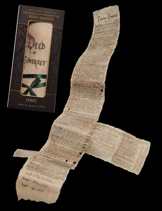 The Hobbit Mini Replica The Burglar Contract of Bilbo Baggins Replicas