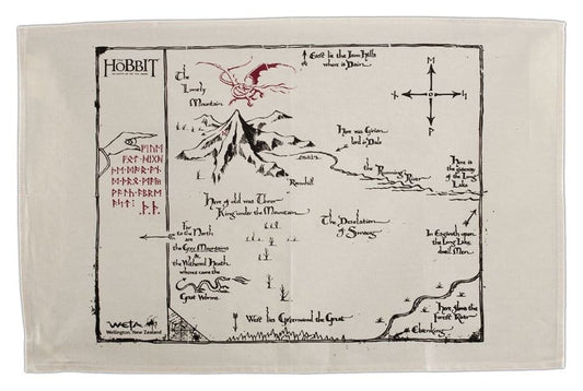 The Hobbit Tea Towel Thorins Map 72 cm Weta Workshop