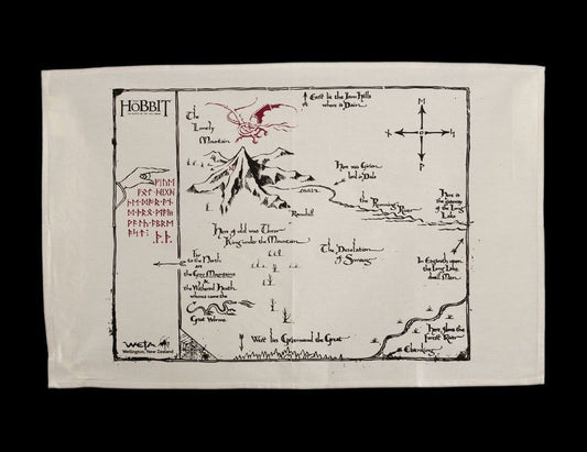 The Hobbit Tea Towel Thorins Map 72 cm Weta Workshop