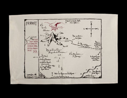 The Hobbit Tea Towel Thorins Map 72 cm