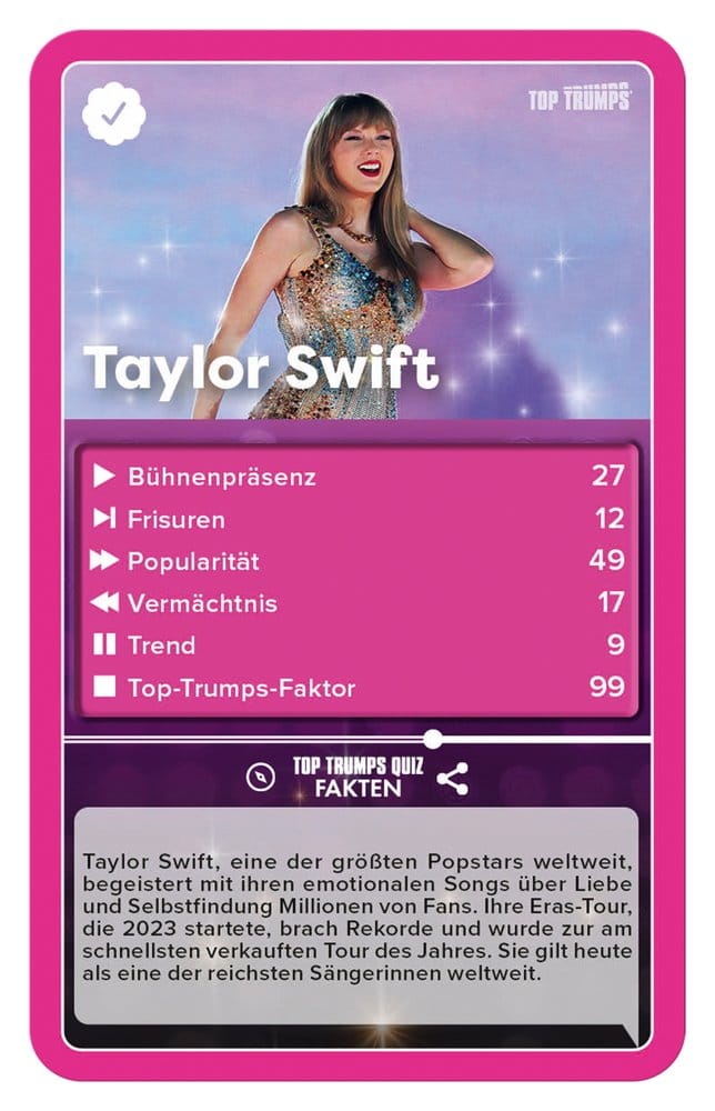 Popstars Card Game Top Trumps *German Version*