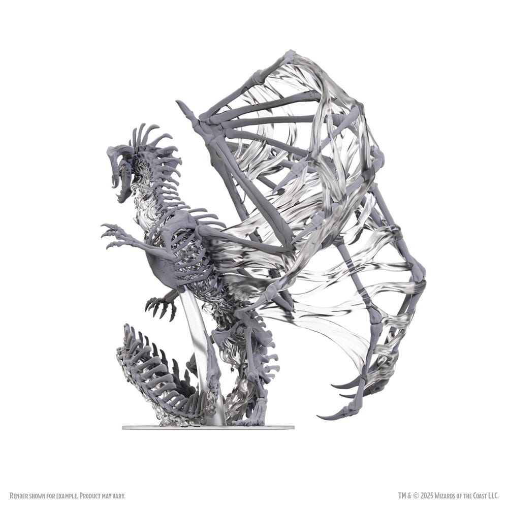 D&D Nolzur’s Marvelous Miniatures Unpainted Miniatures Black Dracolich 30 cm Miniature Gaming & Tabletop