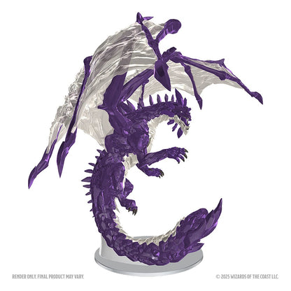 D&D Nolzur's Marvelous Miniatures Unpainted Miniatures Adult Amethyst Dragon 38 cm Wizkids