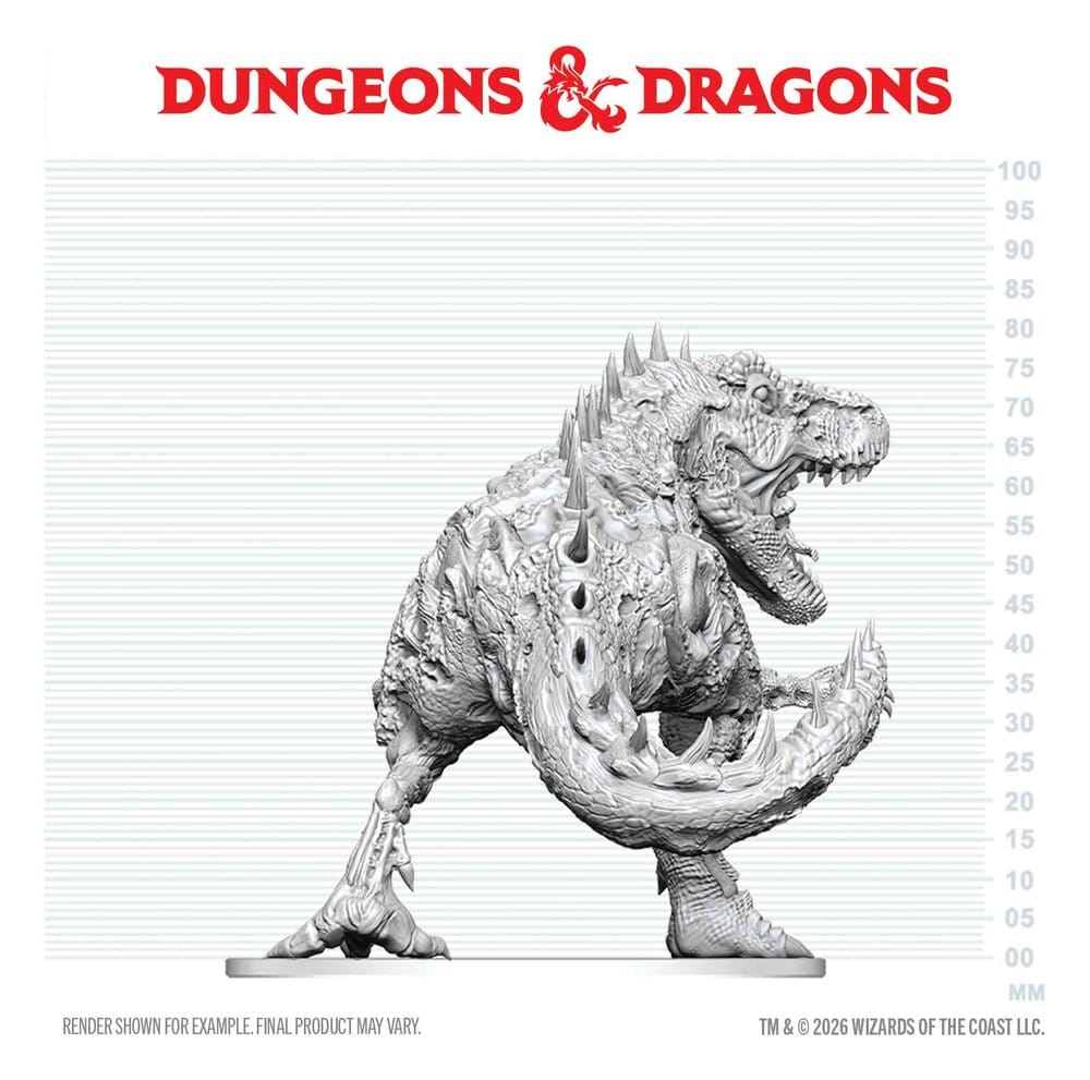 Dungeons & Dragons Nolzur's Marvelous Miniatures Unpainted Miniature Tyrannosaurus Zombie 20 cm