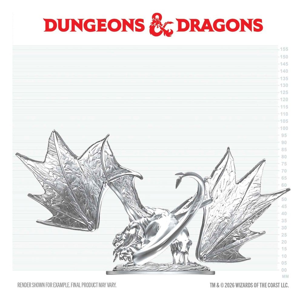 Dungeons & Dragons Nolzur's Marvelous Miniatures Unpainted Miniature Young Sapphire Dragon 20 cm