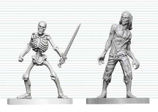 Dungeons & Dragons Nolzur's Marvelous Miniatures Unpainted Miniature Zombie & Skeleton 14 cm