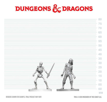 Dungeons & Dragons Nolzur's Marvelous Miniatures Unpainted Miniature Zombie & Skeleton 14 cm
