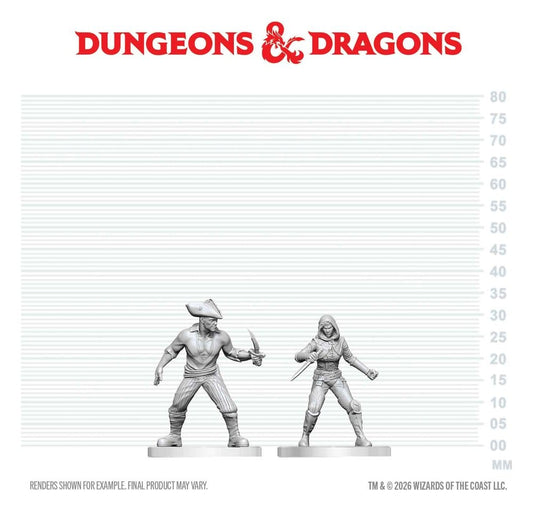 Dungeons & Dragons Nolzur's Marvelous Miniatures Unpainted Miniature Bandit & Pirate 14 cm