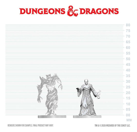 Dungeons & Dragons Nolzur's Marvelous Miniatures Unpainted Miniature Ghast Gravecaller & Wraith 14 cm