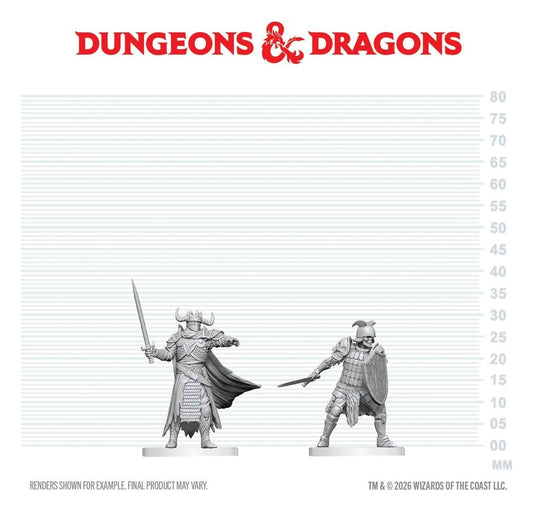 Dungeons & Dragons Nolzur's Marvelous Miniatures Unpainted Miniature Death Knight & Death Knight Aspirant 14 cm