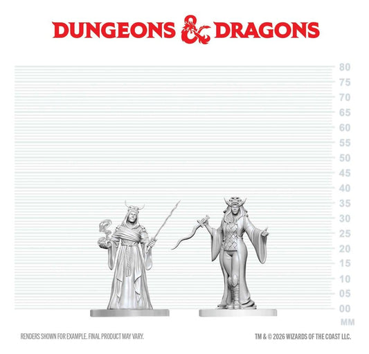 Dungeons & Dragons Nolzur's Marvelous Miniatures Unpainted Miniature Cultist Fanatic & Hierophant 14 cm