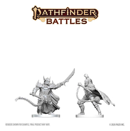Pathfinder Battles Deep Cuts Unpainted Miniature Scourge & Chain Hellknights 14 cm