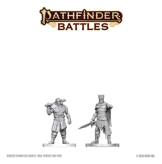 Pathfinder Battles Deep Cuts Unpainted Miniature Ruffian & Gang Leader 14 cm