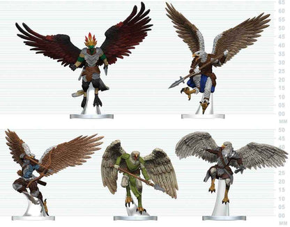 D&D Icons of the Realms Mini Figures Aarakocra Flock 20 cm