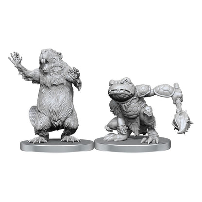 Pathfinder Deep Cuts Unpainted Miniatures Boggard Scout & Castoroides Miniature Gaming & Tabletop