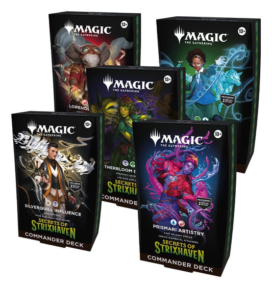 Magic the Gathering Secrets of Strixhaven Commander Decks Case (5) english